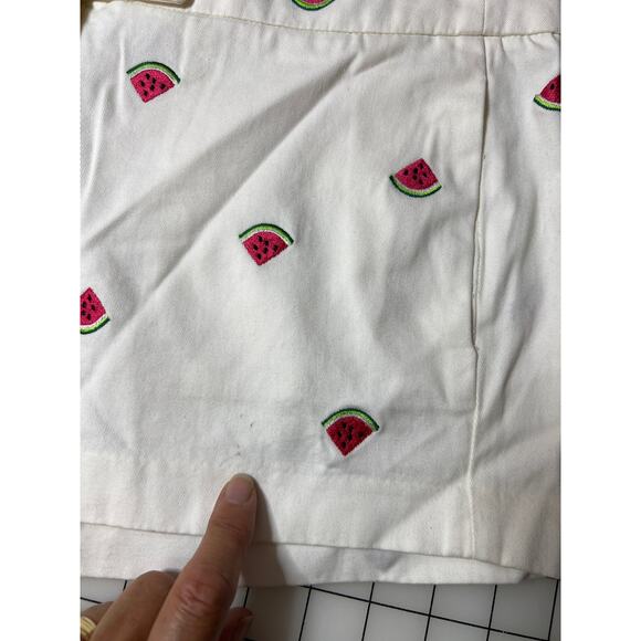 J. Crew White Shorts Watermelon Design Women's 8 NWT - Picture 5 of 5